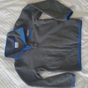 Columbia fleece xs size 6/7 blue and gray